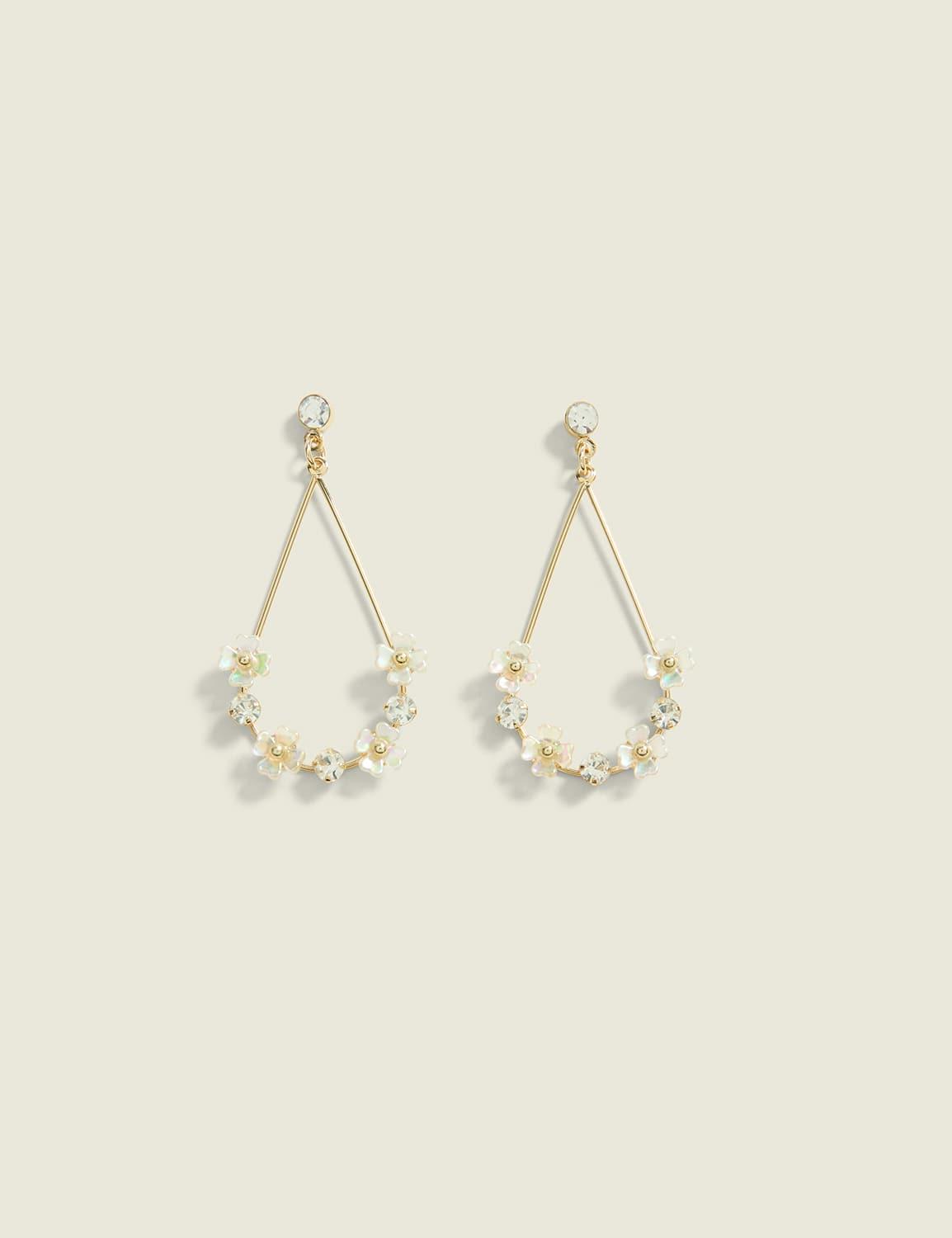 mini flower teardrop earrings