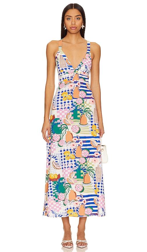 minkpink al fresco midi dress in multi. - size m (also in xl)