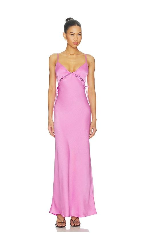 minkpink chiara lacing detail maxi dress in fuchsia. - size l (also in xs, s, m, xl)