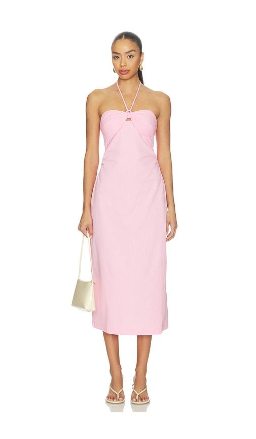 minkpink gaia halter midi dress in fuchsia. - size l (also in m, s, xl, xs)