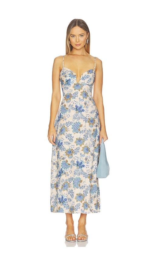 minkpink lucia dress in blue. - size l (also in s, xl)