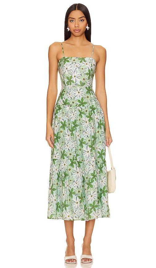 minkpink margaux maxi dress in green. - size l (also in m)