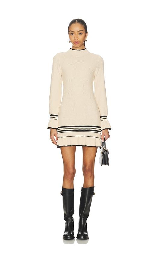 minkpink mountain knit mini dress in cream. - size s (also in xs)