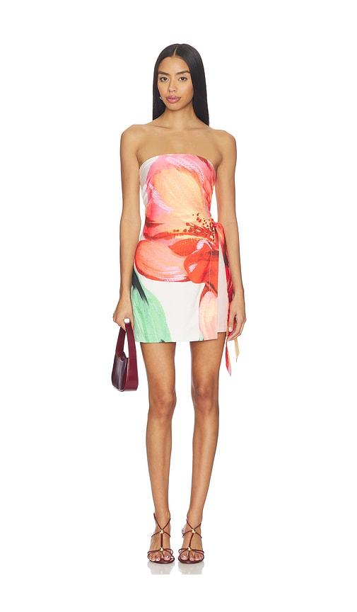 minkpink zinnia tie side mini dress in pink. - size l (also in s, m)