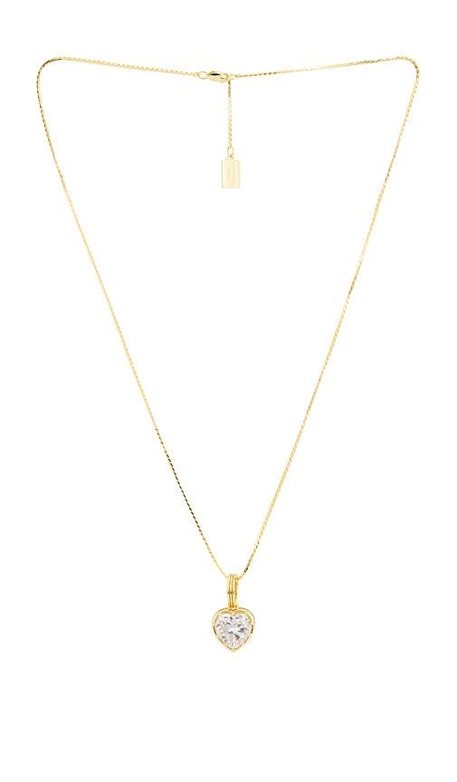 miranda frye cheri necklace in metallic gold.