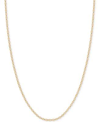 mirror link chain collection 2mm in 14k gold