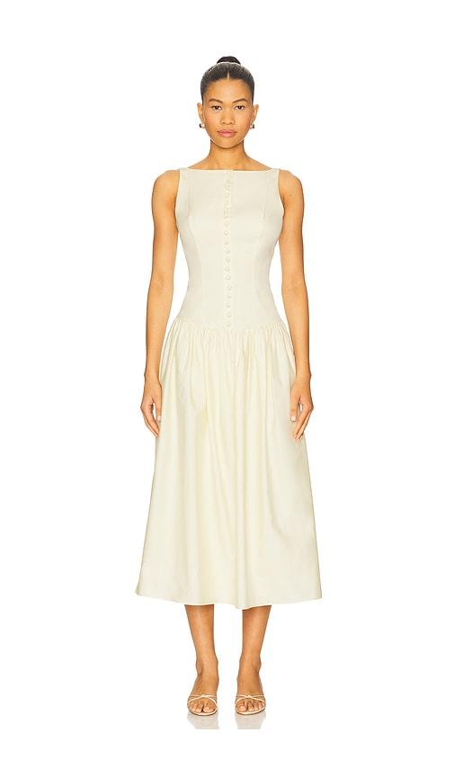 mirror palais kissing booth lady length dress in lemon. - size m (also in xxs, xs, s)