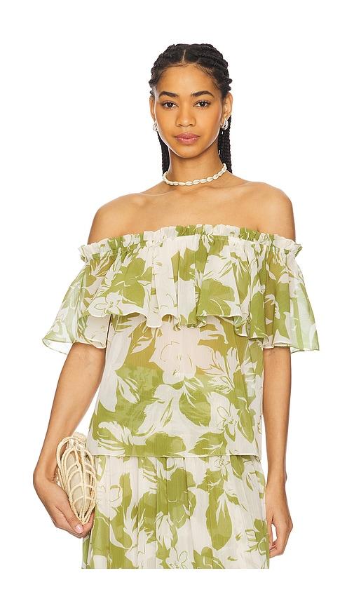 misa los angeles adah top in green. - size s (also in xxs)