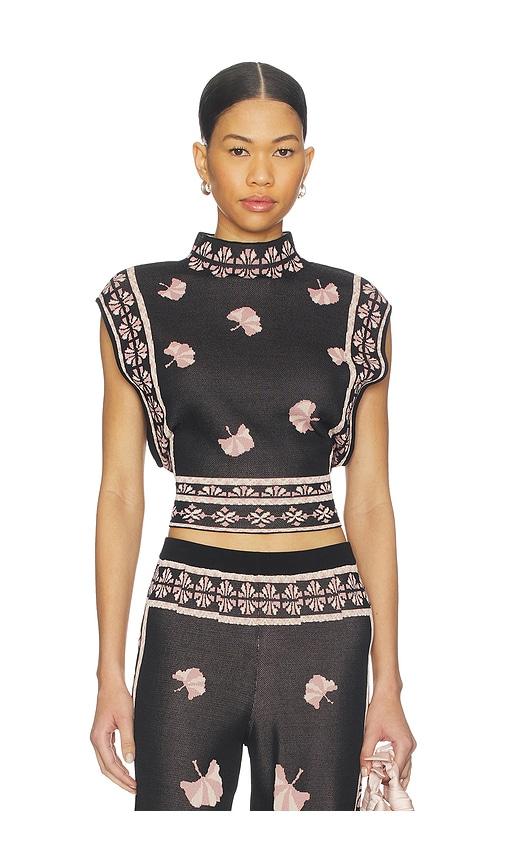 misa los angeles alva top in black. - size l (also in s, m, xl)