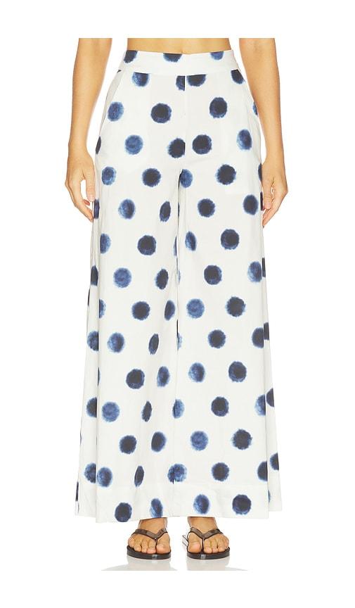 misa los angeles billie pant in white,navy. - size l (also in xs, s, m, xl)