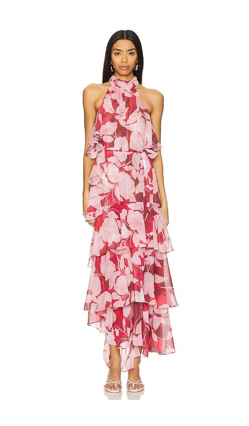 misa los angeles calissa dress in pink. - size l (also in xl)