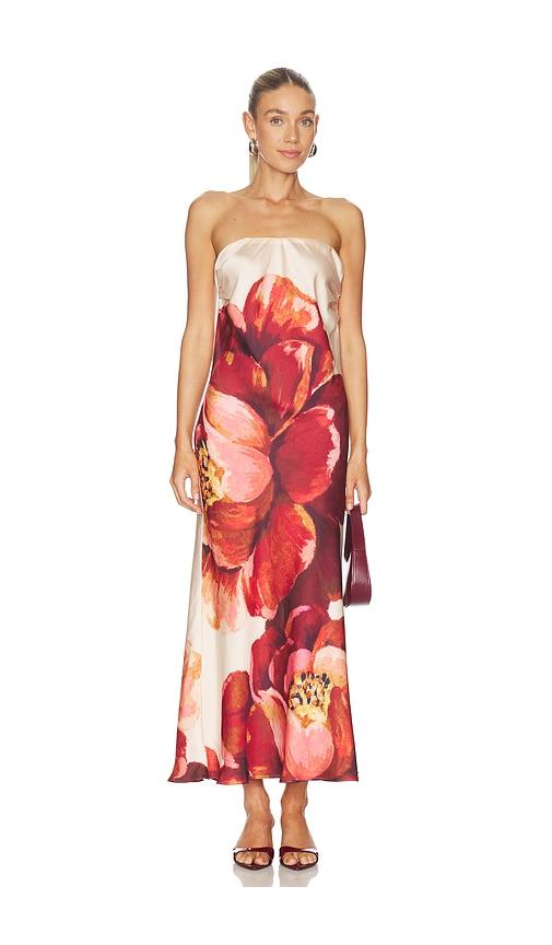 misa los angeles cheryl dress in red. - size l (also in xs, s, m, xl)
