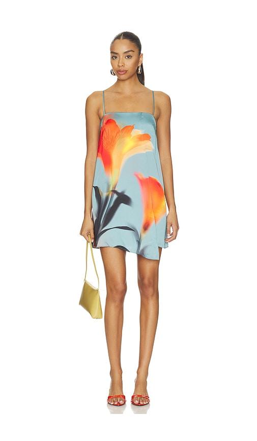 misa los angeles inez mini dress in blue. - size m (also in xs)