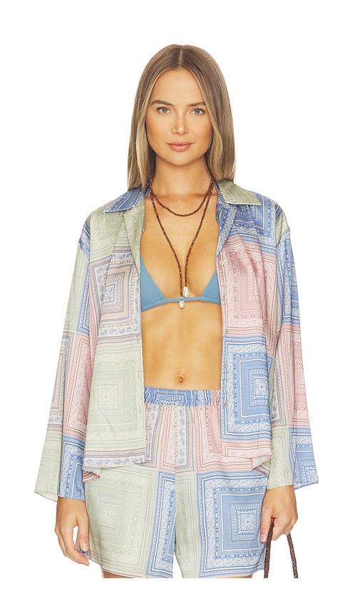 misa los angeles isme top in blue,blush. - size m (also in xs, s, xl)