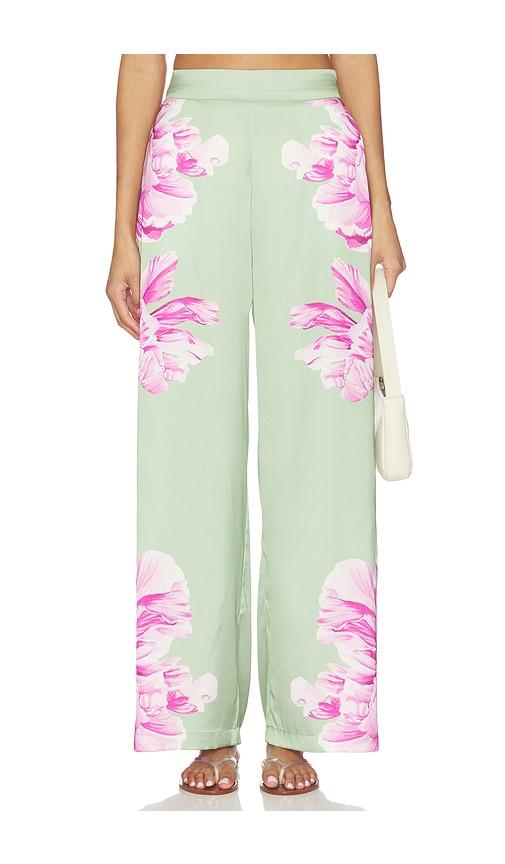misa los angeles izzie pant in sage. - size l (also in m, s, xl, xs, xxs)