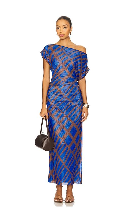 misa los angeles kiana dress in blue. - size s (also in xs)