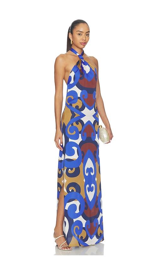 misa los angeles kristen maxi dress in blue. - size l (also in m, s, xl, xs)