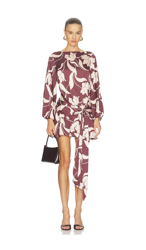 misa los angeles larissa dress in chocolate. - size l (also in m)