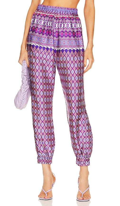 misa los angeles noomi pants in purple. - size l (also in xl)