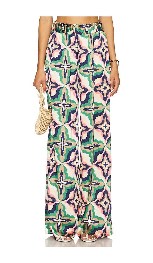 misa los angeles reshma pant in cream,green. - size s (also in xxs)