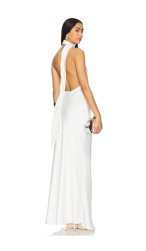 misha alastair gown in white. - size l (also in m, s)