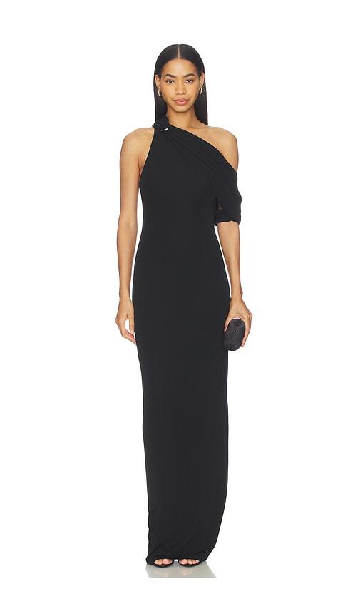 misha the camden dry jersey maxi dress in black. - size l (also in m, s, xs)
