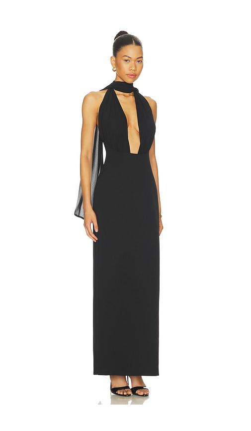 misha the capezza silk dress in black. - size l (also in xxs, xs, s, m)