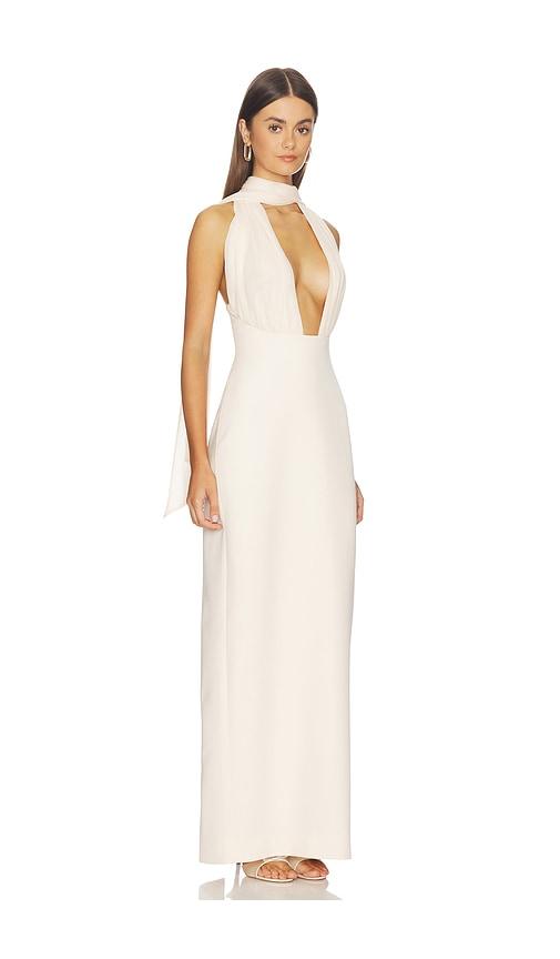 misha the capezza silk maxi dress in rose. - size xs (also in xxs)
