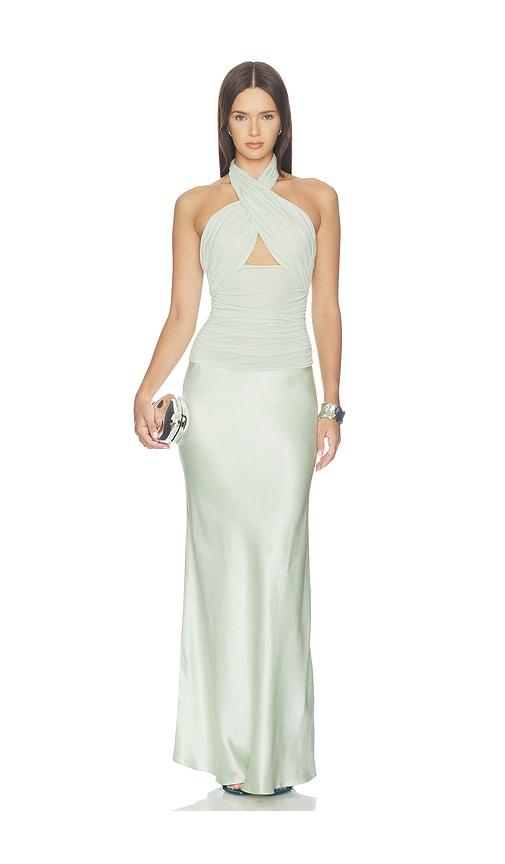 misha the nyx contrast dress in green. - size l (also in xxs, xs, s, m, xl)