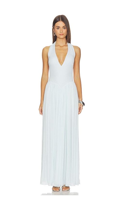 misha the opelia jersey maxi dress in baby blue. - size m (also in xs, s)