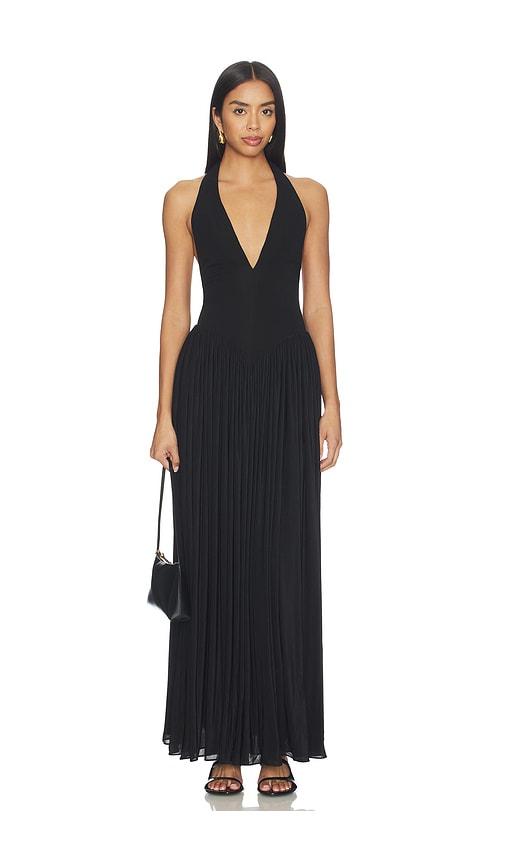 misha the ophelia jersey dress in black. - size m (also in xxs, xs, s)