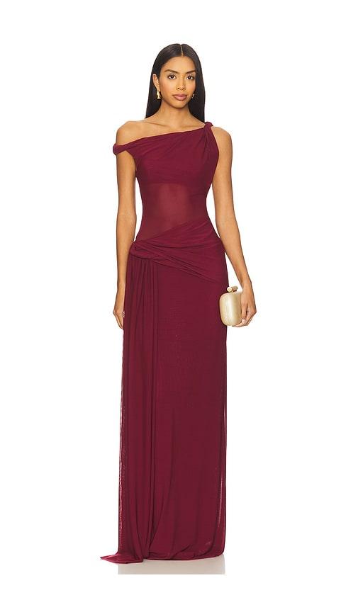 misha the sisal dress in burgundy. - size l (also in s, m, xl)