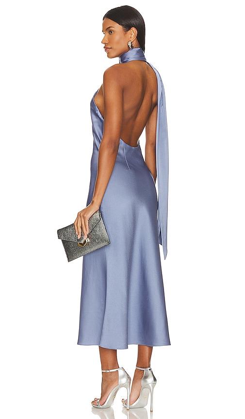 misha vivica dress in blue. - size l (also in xs, m)