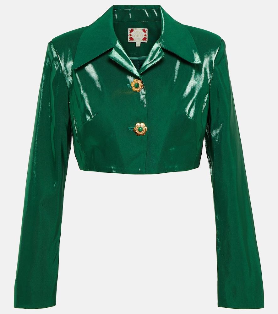 miss sohee cropped silk jacket