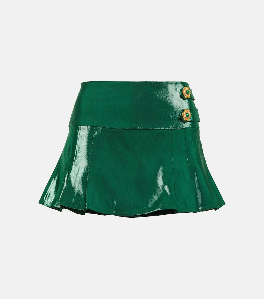 miss sohee silk lamé miniskirt