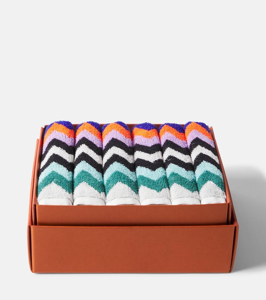 missoni best set of 6 cotton terry face towels