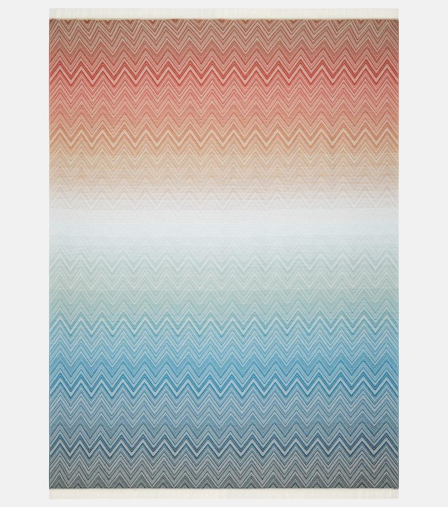 missoni ciro chevron fringed wool throw