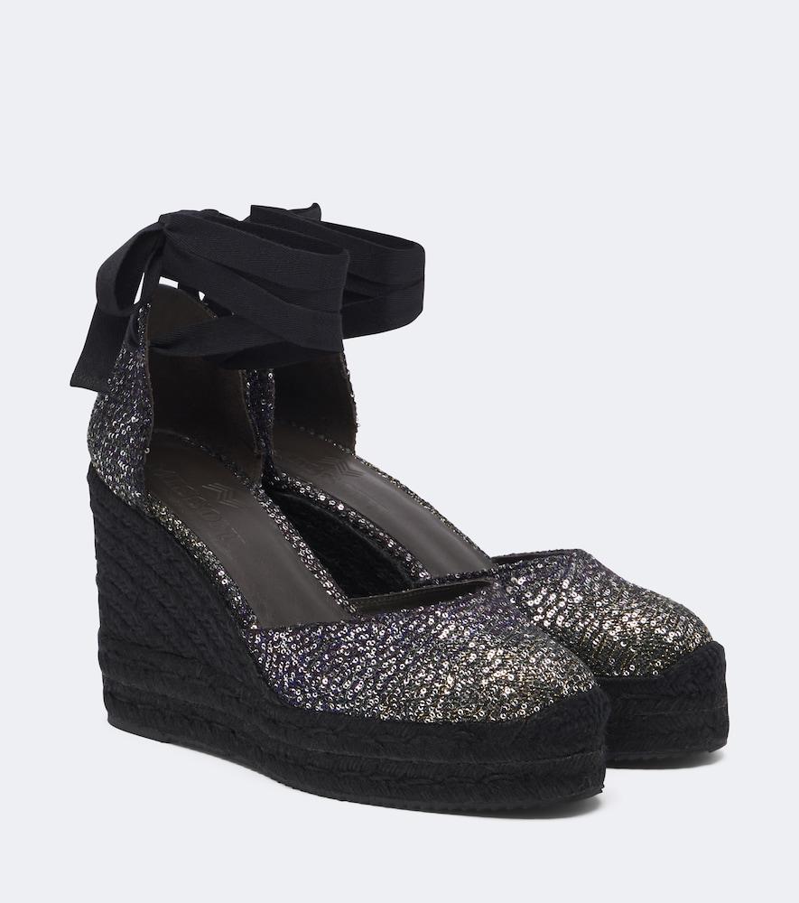 missoni eva sequined espadrille wedges