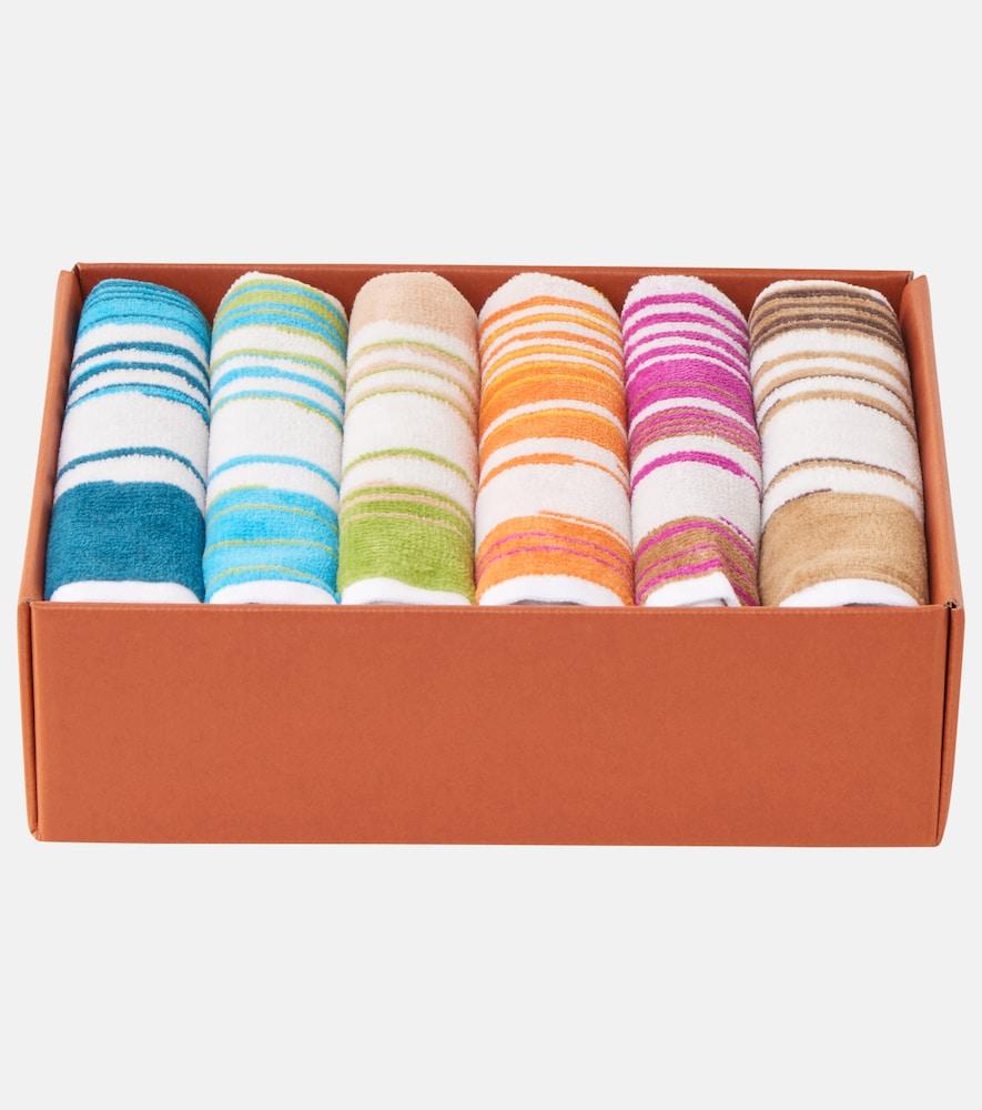 missoni fiammetta set of 6 cotton terry hand towels