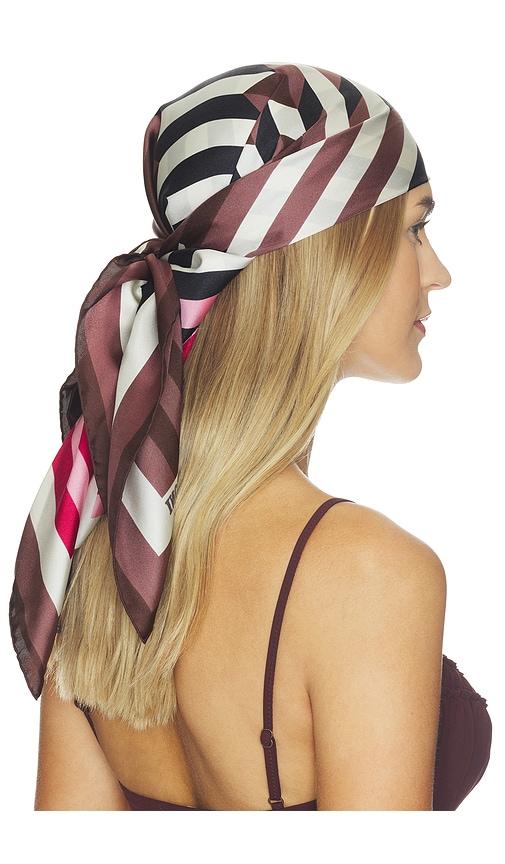 missoni foulard scarf in brown multi in brown.