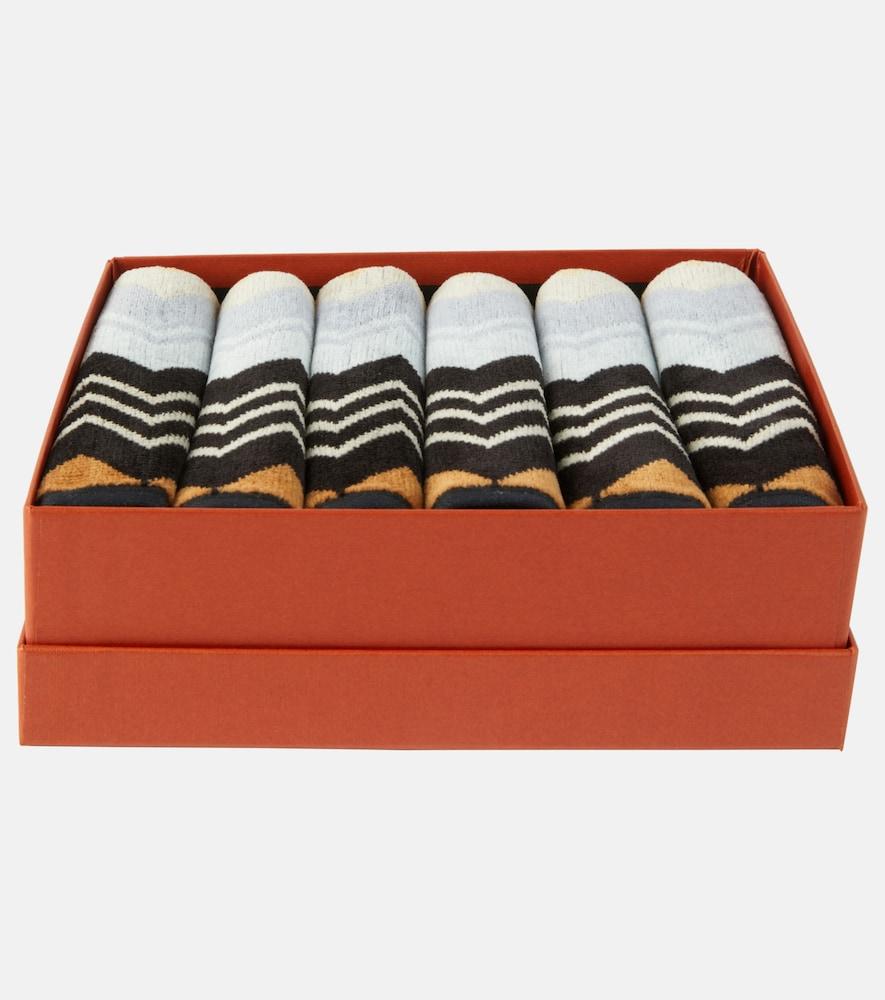 missoni giacomo zigzag set of 6 face towels