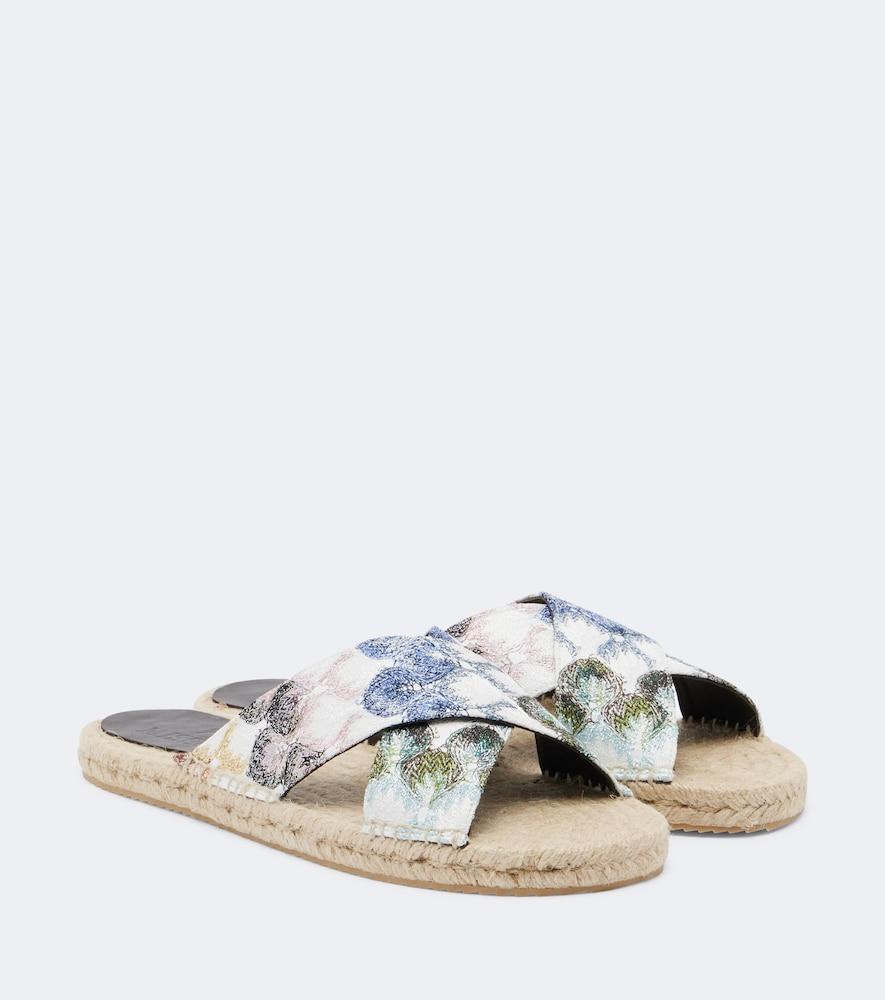 missoni harlow lamé espadrille sandals