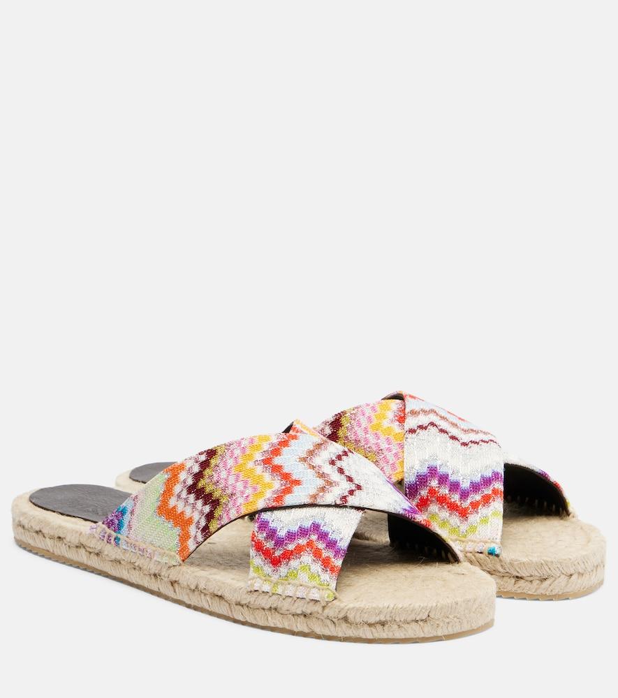 missoni harlow zigzag lamé espadrille sandals