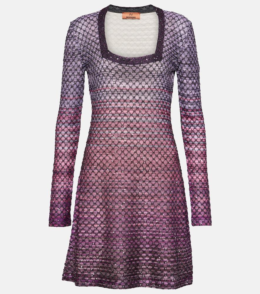 missoni knitted lamé minidress