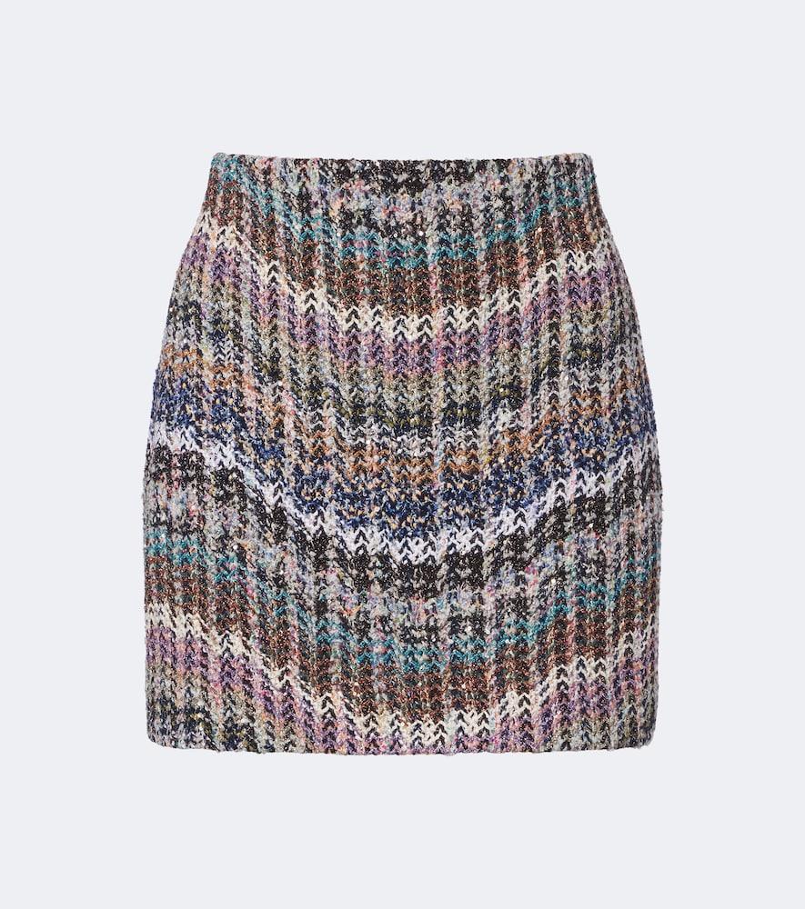 missoni knitted lamé miniskirt