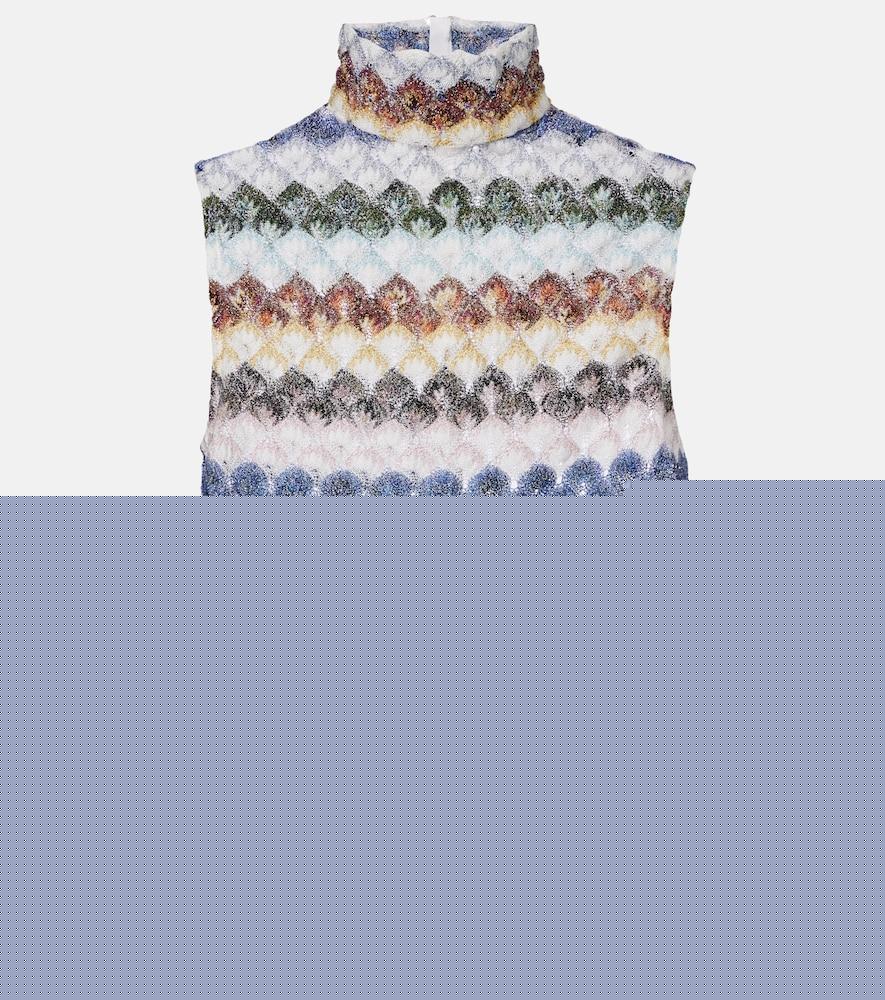 missoni knitted lamé tank top