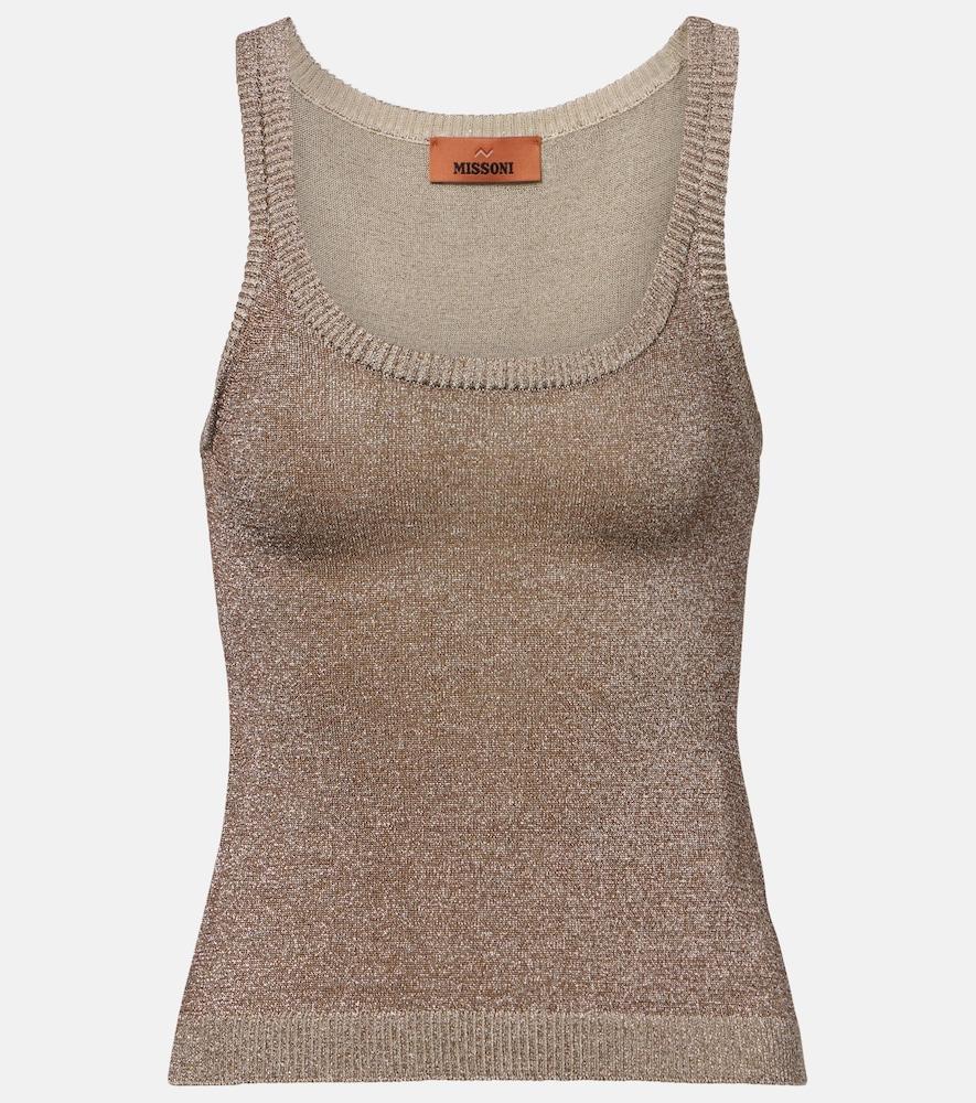 missoni knitted lamé tank top