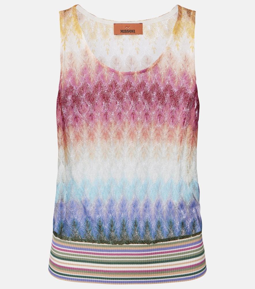 missoni knitted tank top