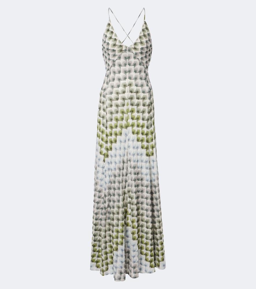missoni lamé maxi dress