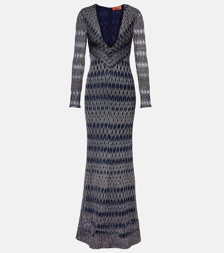missoni lamé maxi dress